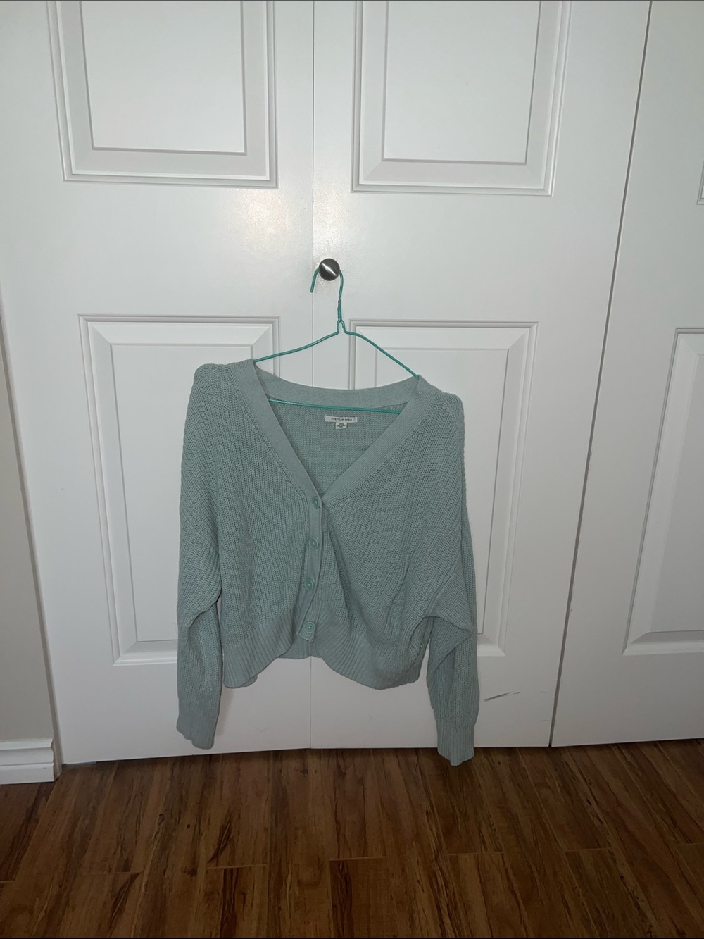 American Eagle Outfitters Sage Green Button Front Cardigan